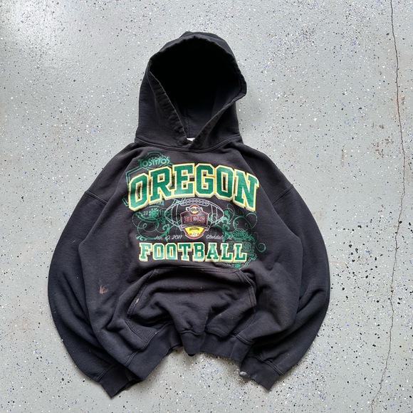 Gildan Other - Vintage Gildan Oregon Ducks BCS Championship Hoodie Mens M Black Y2K